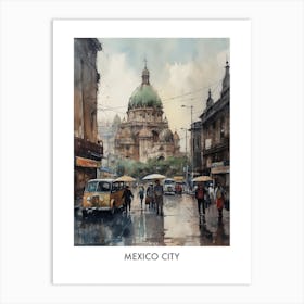 Mexico City Watercolor 2travel Poster Art Print