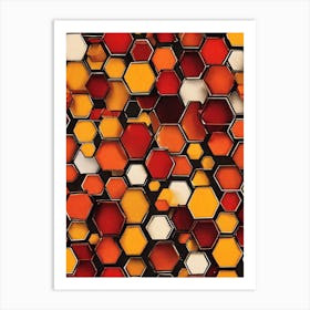 Abstract Hexagons 1 Art Print