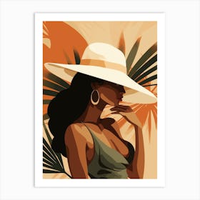 Woman In A Hat 3 Art Print