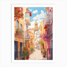 Malaga Spain 5 Illustration Art Print