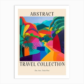 Abstract Travel Collection Poster San Jos Costa Rica 2 Art Print