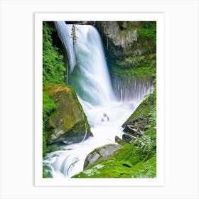 Trummelbach Falls, Switzerland Nat Viga Style (1) Art Print