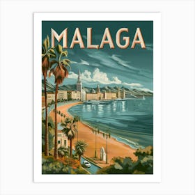 Malaga Vintage Travel Poster Art Print