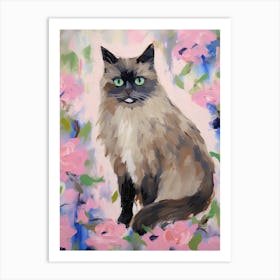 A Himalayan Cat Painting, Impressionist Painting 4 Art Print