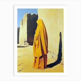 Arabian Woman In Yellow Art Print