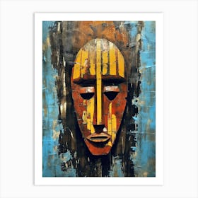 Tribal Whispers; Echoes Of Ancient Masks Art Print