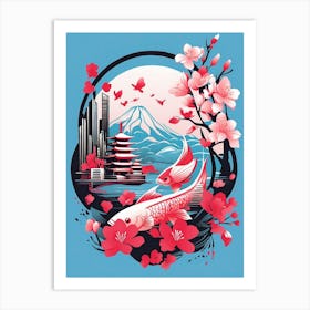 Japanese Cherry Blossoms Art Print