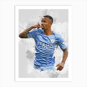 Gabriel Jesus Manchester City Art Print