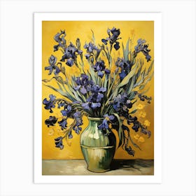 Irises In A Vase art print 1 Art Print