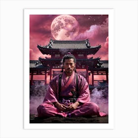 Pink Samurai Art Print