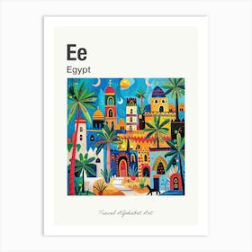 Kids Travel Alphabet  Egypt 1 Art Print