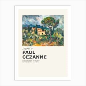 Museum Poster Inspired By Paul Cezanne 3 Art Print