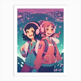 Lofi Girls 5 Art Print