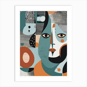 Abstract Portrait Of A Woman 3 Art Print