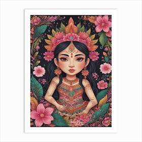 Indian Girl Art Print