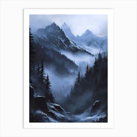 Mountain Landscape Painting Art Print