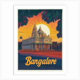 Aihrgdesign A Mid Century Modern Travel Poster For Bangalore 1 Art Print