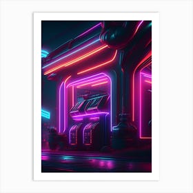Energy Neon Nights Space Art Print