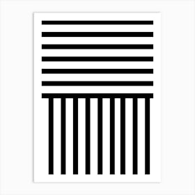 Black And White Stripes 12 Art Print