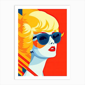 Whimsical Pop Art American Women Art Print