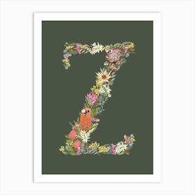 Z Olive Alphabet Letter Art Print