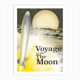 Voyage To The Moon Space Art Art Print