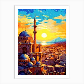 Sleymaniye Mosque Pixel Art 9 Art Print
