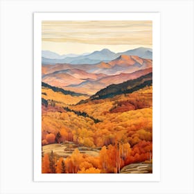 Autumn National Park Painting Sierra Nevada National Park Spain 3 Art Print