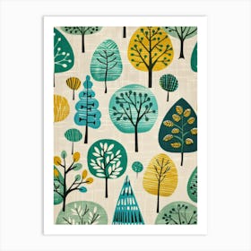 Trees In The Forest 2 Art Print