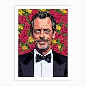 Hugh Laurie Illustration Movies Art Print