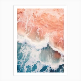 pink waves 2 Art Print