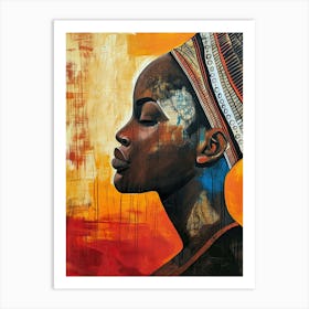 The African Woman; A Boho Mosaic Art Print