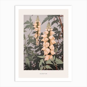 Flower Illustration Aconitum 3 Poster Art Print