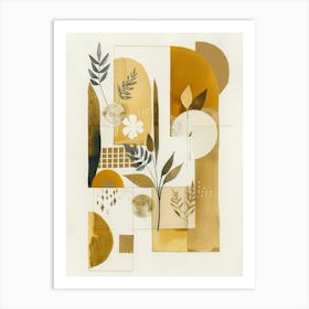 Abstract Gold Painting 1 Art Print