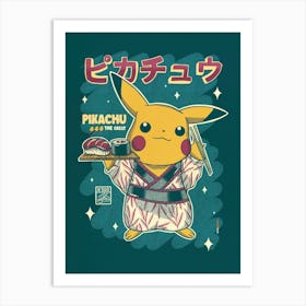 Pikachu Sushi Art Print