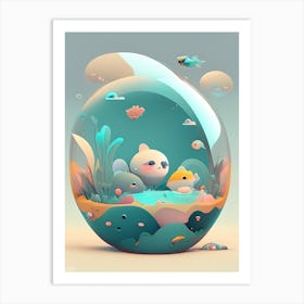 Surface Kawaii Kids Space Art Print