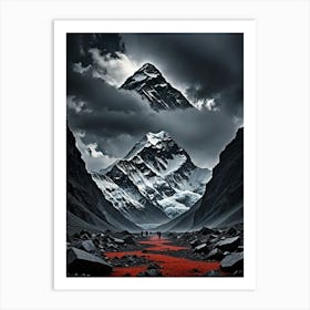 The Beauty of Everest's Peaks Art Print