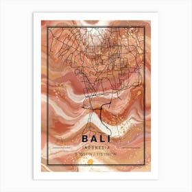 Bali Map Art Print