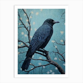 Ohara Koson Inspired Bird Painting Raven 4 Art Print