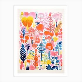 Keunkenhof Gardens Abstract Riso Style 4 Art Print