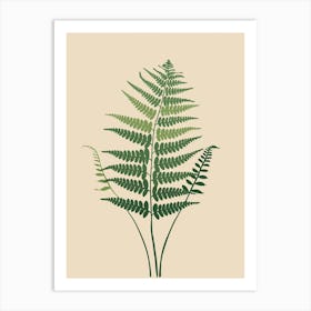 Fern Plant Minimalist Illustration 2 Art Print