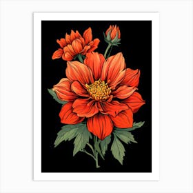 Dahlia Flower 9 Art Print