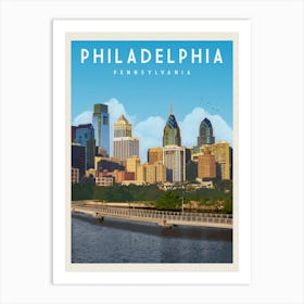 Philadelphia Pennsylvania Travel Poster Art Print