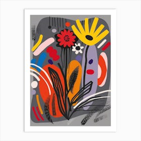 Abstract Flowers 9 Art Print