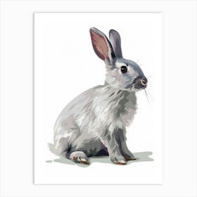 Silver Marten Rabbit Nursery Illustration 2 Art Print