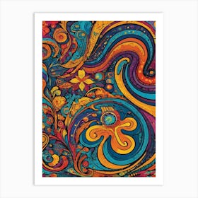 Psychedelic Swirls 7 Art Print