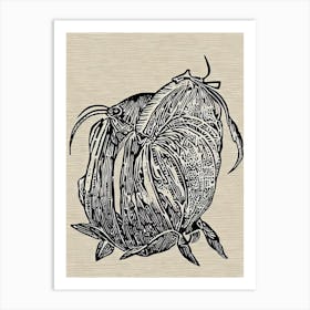 Hermit Crab Linocut Art Print