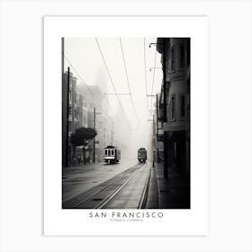 Poster Of San Francisco, Black And White Analogue Photograph 2 Art Print
