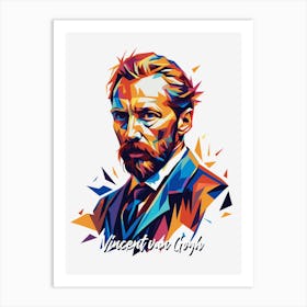 Vincent Van Gogh Portrait WPAP Pop Art Art Print