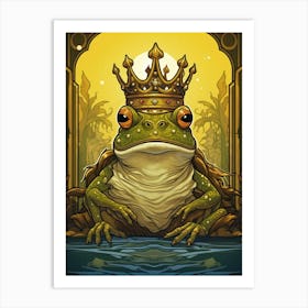 King Of Frogs Art Nouveau 3 Art Print